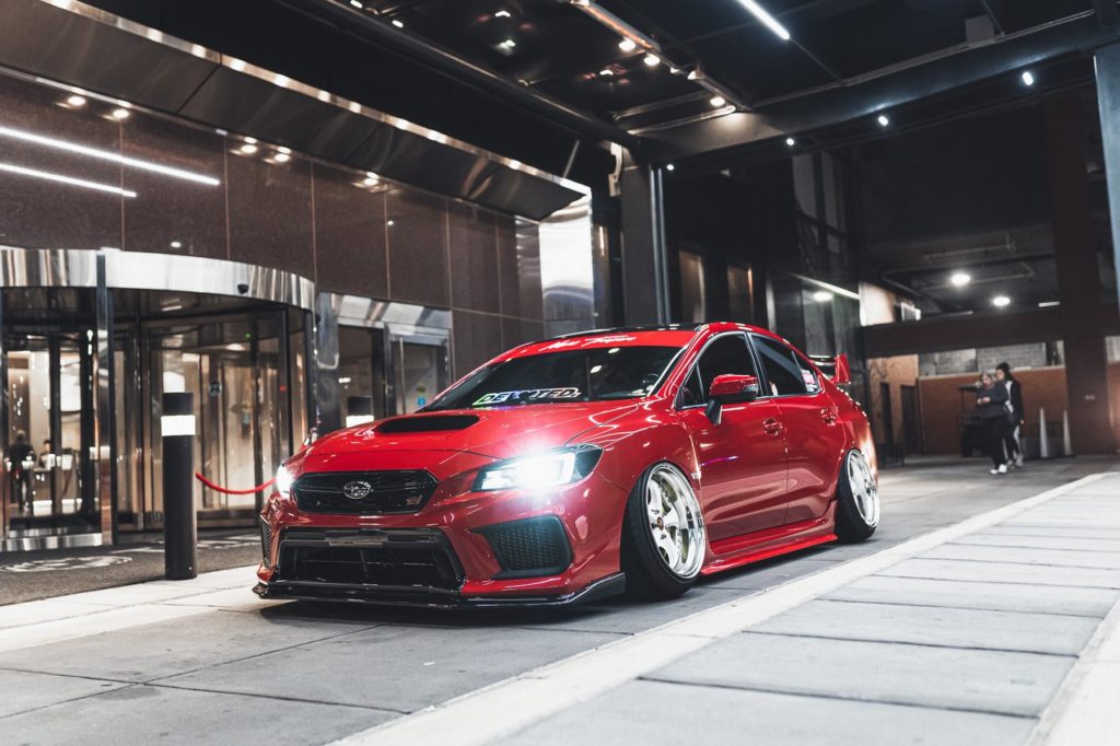 red subaru